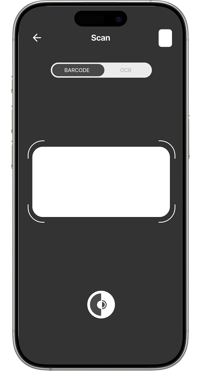 Barcode scan wireframe
